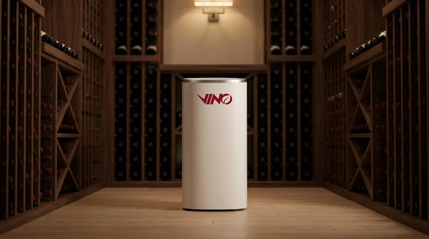 VINOTECH smart dehumidifier in a wine cellar