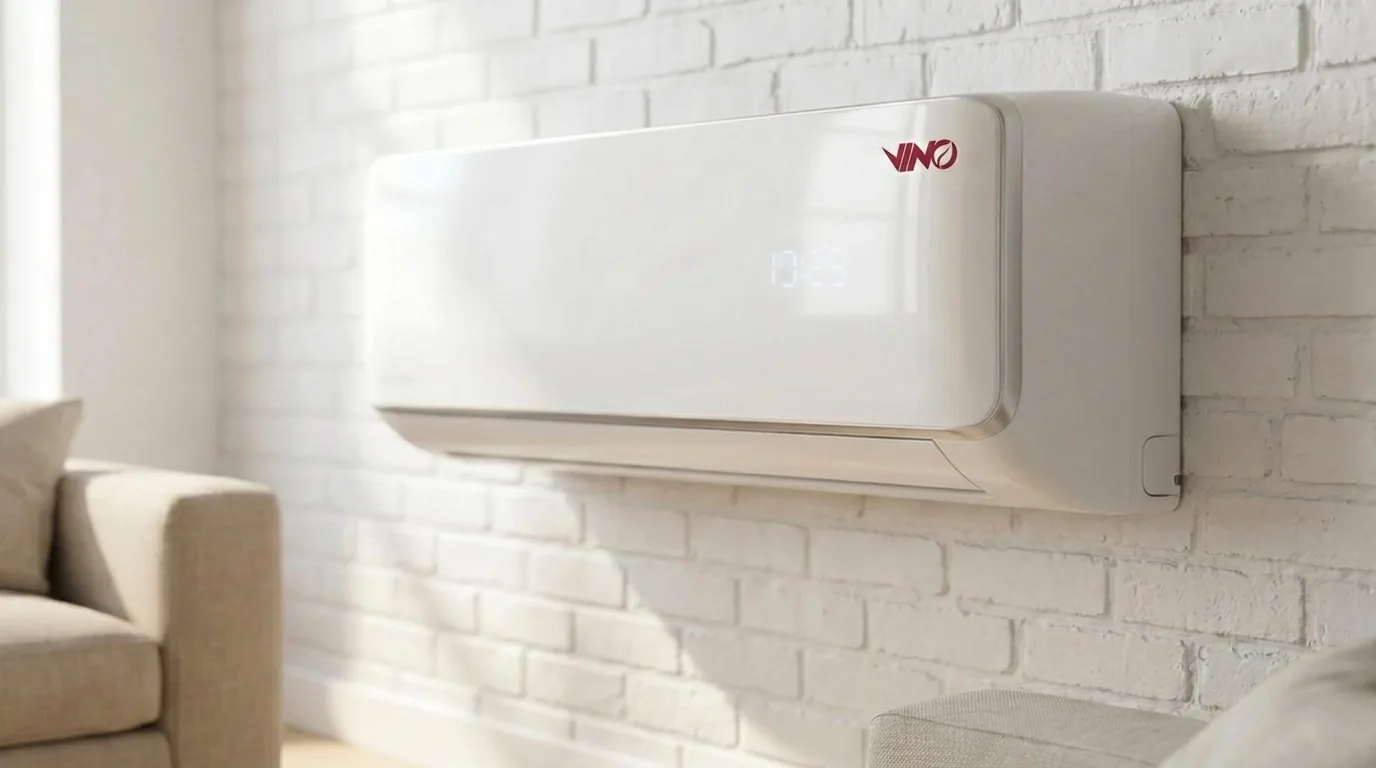 VINOTECH wall-mount indoor unit in a Canadian living room